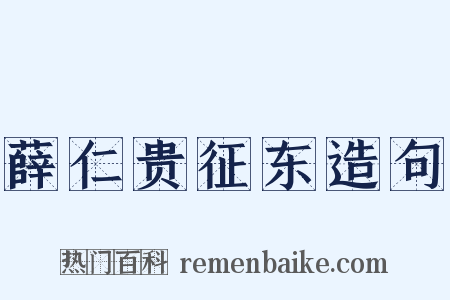 薛仁贵征东造句是什么意思的图片